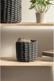 Tekstylny koszyk ø 21x17 cm Peach Skin Round S – Bigso