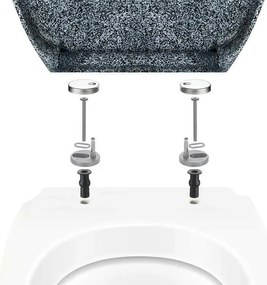 Deska sedesowa OTTANA GRANIT - Duroplast, wolnoopadająca, WENKO