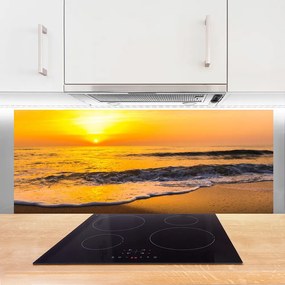 Panel Szklany do Kuchni Cichy Wieczór Nad Morzem