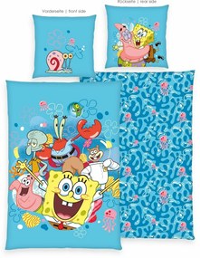Herding Bawełniana pościel Spongebob, 135 x 200cm, 80 x 80 cm