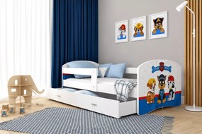 Łóżko dziecięce Dafin II z szufladą 80x140-80x190 MDF barierka stelaż Flex