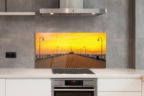 Panel Szklany Zachód Słońca nad Molo