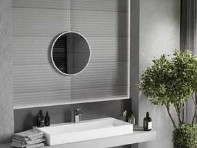 Mexen Loft lustro łazienkowe okragłe 30 cm, rama biała - 9850-030-030-000-20