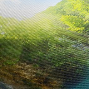 Obraz - wodospady w pralesie (125x70 cm)