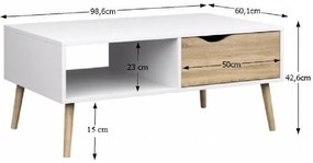 Stolik konferencyjny OSLO 75384, biały