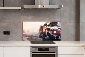 Panel szklany do Kuchni Luksusowe Czarne Auto