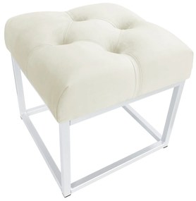 Pufa CHESTERFIELD LOFT ławka postawa biała MG50