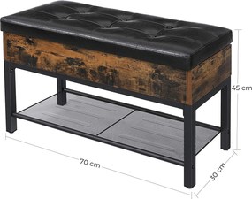 Regał na buty Salto 460 ze schowkiem i siedziskiem
