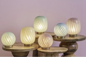 Jasnożółta lampa stołowa ze szklanym kloszem (wysokość 17 cm) Summer Globe – Leitmotiv