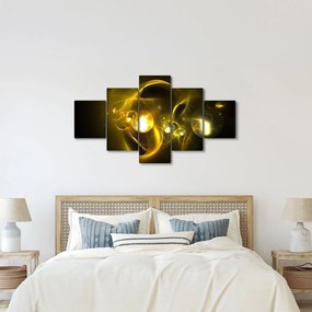 Abstrakcyjny obraz żółtych kul (125x70 cm)