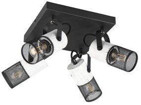 Czarno-biała lampa punktowa ø 9 cm Tosh – Trio