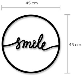 Metalowa dekoracji ścienni Smile, ⌀ 40 cm