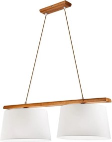 Lampa wisząca na przewodzie AIDA 2xE27/60W/230V dąb