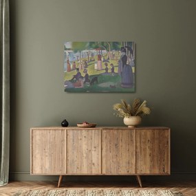 Obraz na szkle - Georges Seurat, A Sunday on La Grande Jatte, reprodukcje (70x50 cm)
