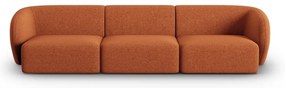 Sofa z tkaniny szenilowej w kolorze terakoty 266 cm Paolo – Milo Casa