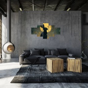 Obraz - Zając z księżycem (125x70 cm)