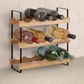 Drewniany stojak na wino liczba butelek 12 York – Metaltex