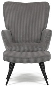 Fotel relaksacyjny z podnóżkiem L7285 GREY6, szary