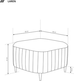 Pufa LAREN w kolorze beżowym w tkaninie CASTEL 15