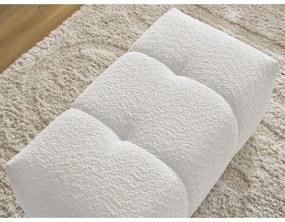 Biały podnóżek z materiału bouclé Roxelane – Bobochic Paris