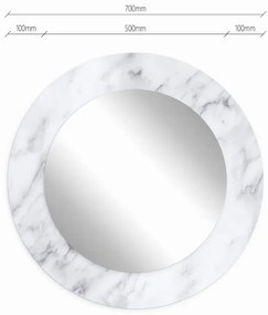 Lustro okrągłe MORENA WHITE MARBLE 70cm biały marmur BALTICA DESIGN