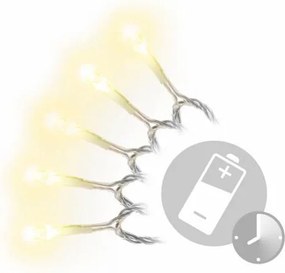 Świąteczny LED łańcuch - 10 m, 100 diod, ciepła biel