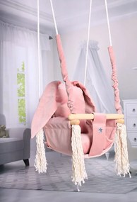 Różowa huśtawka królik dla dziewczynki S6-C04