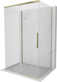 Mexen Rox-3S kabina prysznicowa 3-ścienna rozsuwana 115 x 80 cm, transparent, złota - 8C2-115-080-50-00-3S