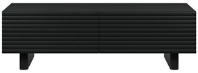 Szafka RTV 2-drzwiowa z MDF - 150 cm - Czarny - LUDIMA