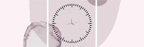 Obraz - Fioletowy minimalizm N⁰2 (z zegarem) (90x30 cm)