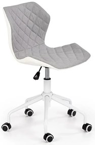 Szary fotel młodzieżowy do biurka na kółkach Z1-P66