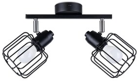 Sollux SL.1115 - Lampa punktowa BELUCI 2xE14/40W/230V czarna