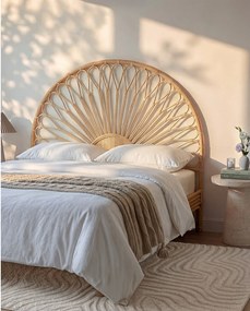 Zagłówek 160 cm – rattan – kolor naturalny SOLIA