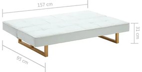 Nowoczesna rozkładana kanapa Margot – biała