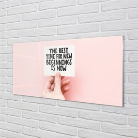 Szklany Panel Napis na Dłoni