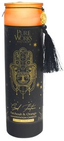 Arome Świeca organiczna Patchouli&Orange 300 gw kolorowym wysokim szklanym słoiku z frędzelkiem