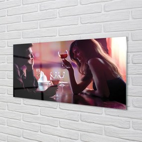 Panel szklany do Kuchni Ludzie z Kieliszkami