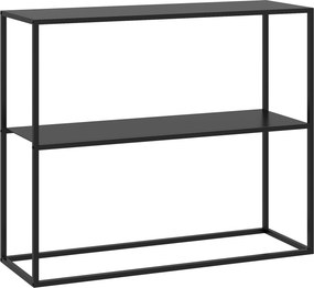 HOMCOM Stolik konsolowy z 2 poziomami Czarny elegancki i praktyczny stół 90x30x75cm Idealny do każdego wnętrza | Aosom PL