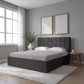 Łóżko F-Line Baretta 140x200, Monolith 84 Popielaty