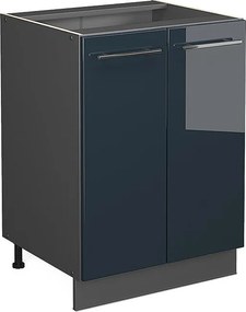 Szafki kuchenne ciemnoniebieski wysoki połysk 60x51.6x82 fame-line