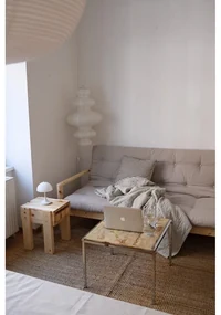 Różowa rozkładana sofa 205 cm Knob – Karup Design