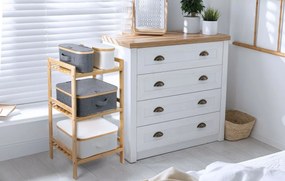 Pojemnik do przechowywania G21 40 x 30 x 15 cm, bambusowy z pokrywką, beżowy