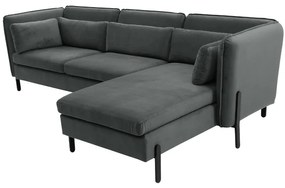 Sofa aksamit ELIE, szara