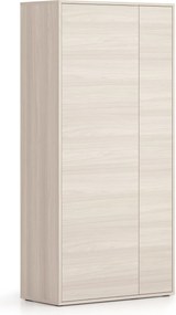 Szafa ubraniowa z wysuwanym elementem BLOCK, 850 × 400 × 1748 mm, dąb naturalny