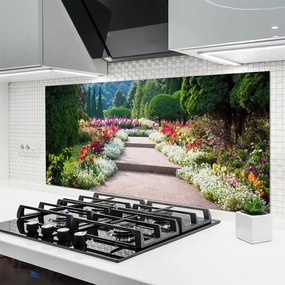 Panel Szklany Romantyczne Schody w Ogrodzie