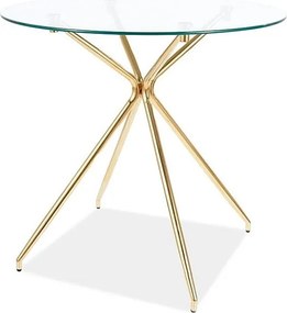 Stół okrągły AZALIA 80x80 złoty