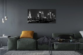 Obraz drukowany na płótnie Światła Warszawskiej Metropolii