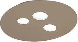 Lampa sufitowa Luna GX53, metal w kolorze gołębiej szarości, 3 punkty światła, nowoczesny okrągły design, IP20