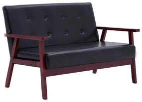 2-osobowa czarna sofa retro - Vita 2X