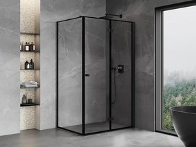 Mexen Mist-F kabina prysznicowa składana prawa 120 x 80 cm, czarna ramka, czarna - 8A6T-120-080-70-70-P